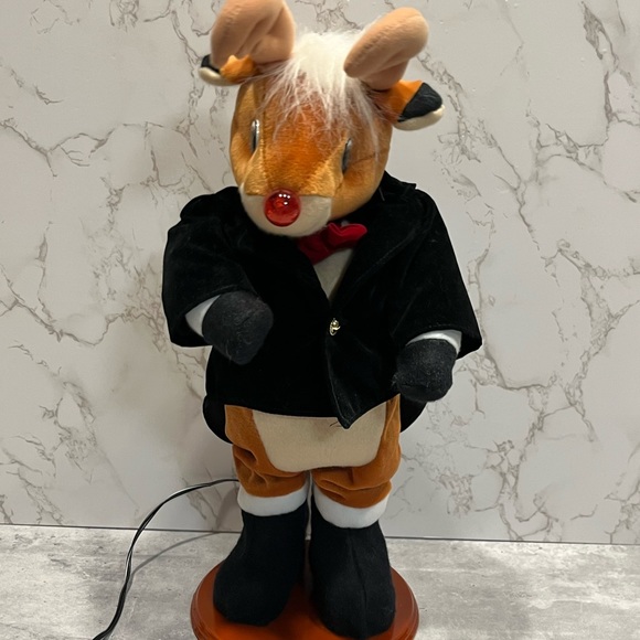 1977 Lighted Motionette Rudolph The Red Nosed Reindeer Dancing Musical RARE +Box - Picture 5 of 16